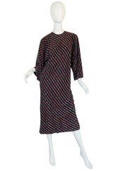 Resort 1977 Halston Bias Spiral Cut Silk Caftan Dress