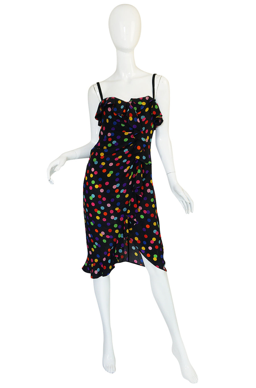 1990s Dolce & Gabbana D&G Silk Multi-Color Dot Dress – Shrimpton Couture