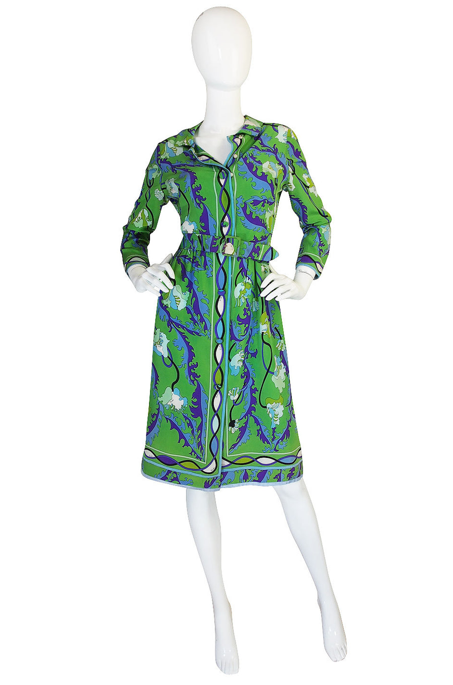 1960s Green Silk Print Emilio Pucci Dress – Shrimpton Couture