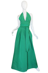 1960s Pauline Trigere Backless Structured Halter & Skirt Dress Set