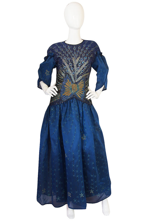 1987 "Secrets Of the Nile" Zandra Rhodes Beaded Gown