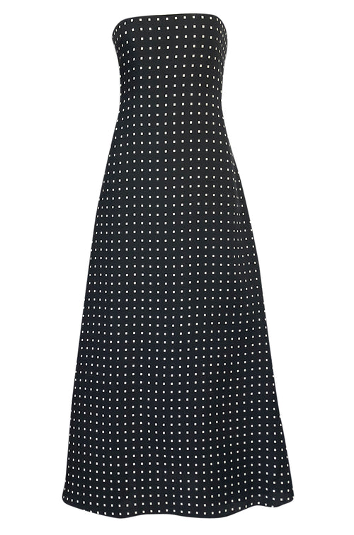 S/S 2000 Yves Saint Laurent by Alber Elbaz Black & White Strapless Dress