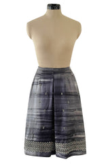 Highly Detailed Fall 2004 Prada Runway Look 14 Silver Thread & Crystals Silk Skirt
