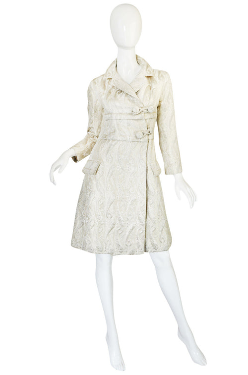 Fall 1961 Silk Brocade Christian Dior Silk Numbered Coat