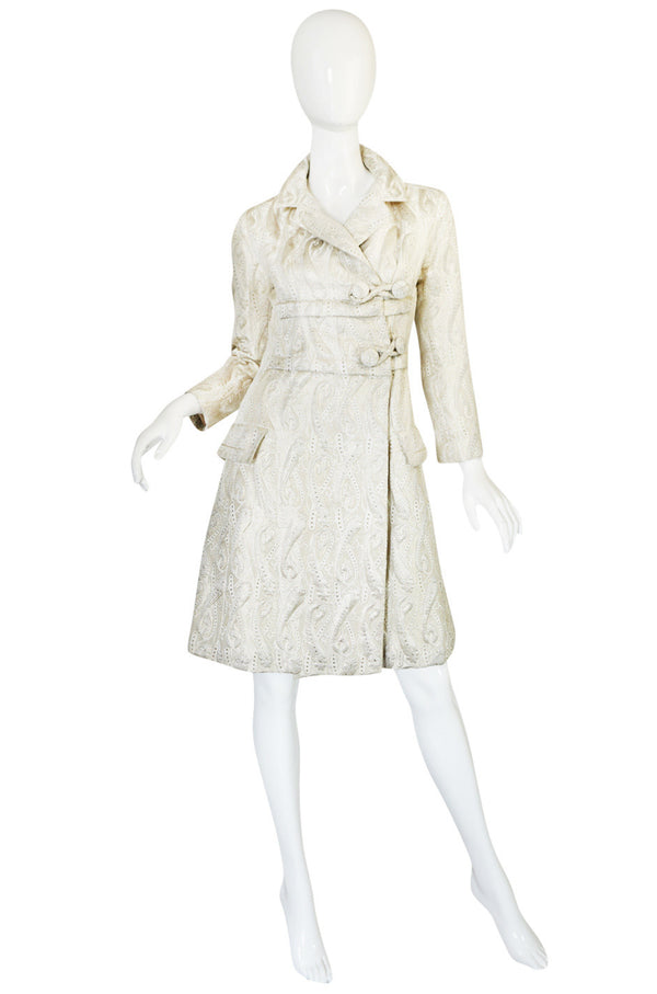 Fall 1961 Silk Brocade Christian Dior Silk Numbered Coat
