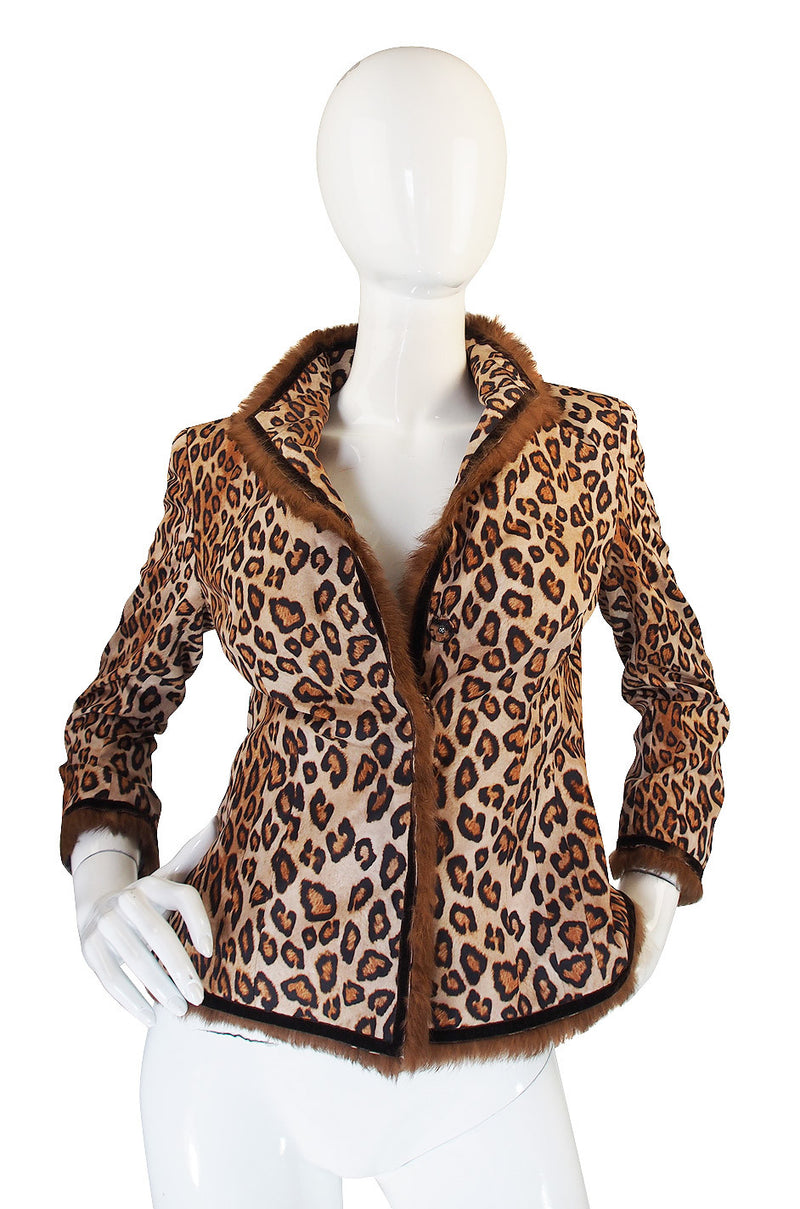 F2006 RTW McQueen Leopard and Fur Jacket – Shrimpton Couture