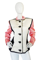 Fall 1988 Yves Saint Laurent Pink Color Block Jacket