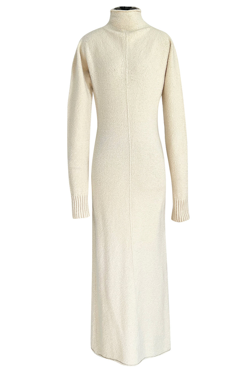 Warm & Cozy 2000s Celine by Pheobe Philo Cream Sweater Dress w High Ne – Shrimpton Couture