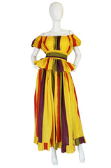 Spring 1981 Marc Bohan for Christian Dior Striped Cotton Dress Set