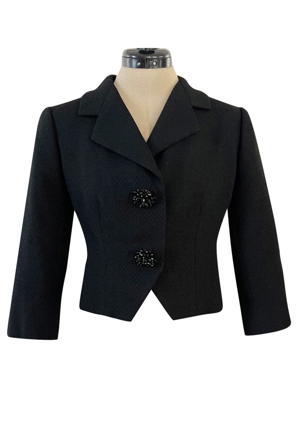 Fall 1959 Cristobal Balenciaga Haute Couture Black Jacket w Incredible ...