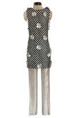 *RARE* Chanel Multicoloured Metallic Tweed Cropped Jacket And Corset Set With CC Button Detail FR 38 (UK 8-10)