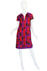 1960s Pierre Cardin for Takashimaya Silk Print Dress