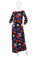 1970s Floral Yves Saint Laurent Maxi Dress