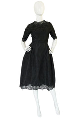 Dated 1960 Sophie Gimbel Attr Saks 5th Ave Soutache & Silk Dress