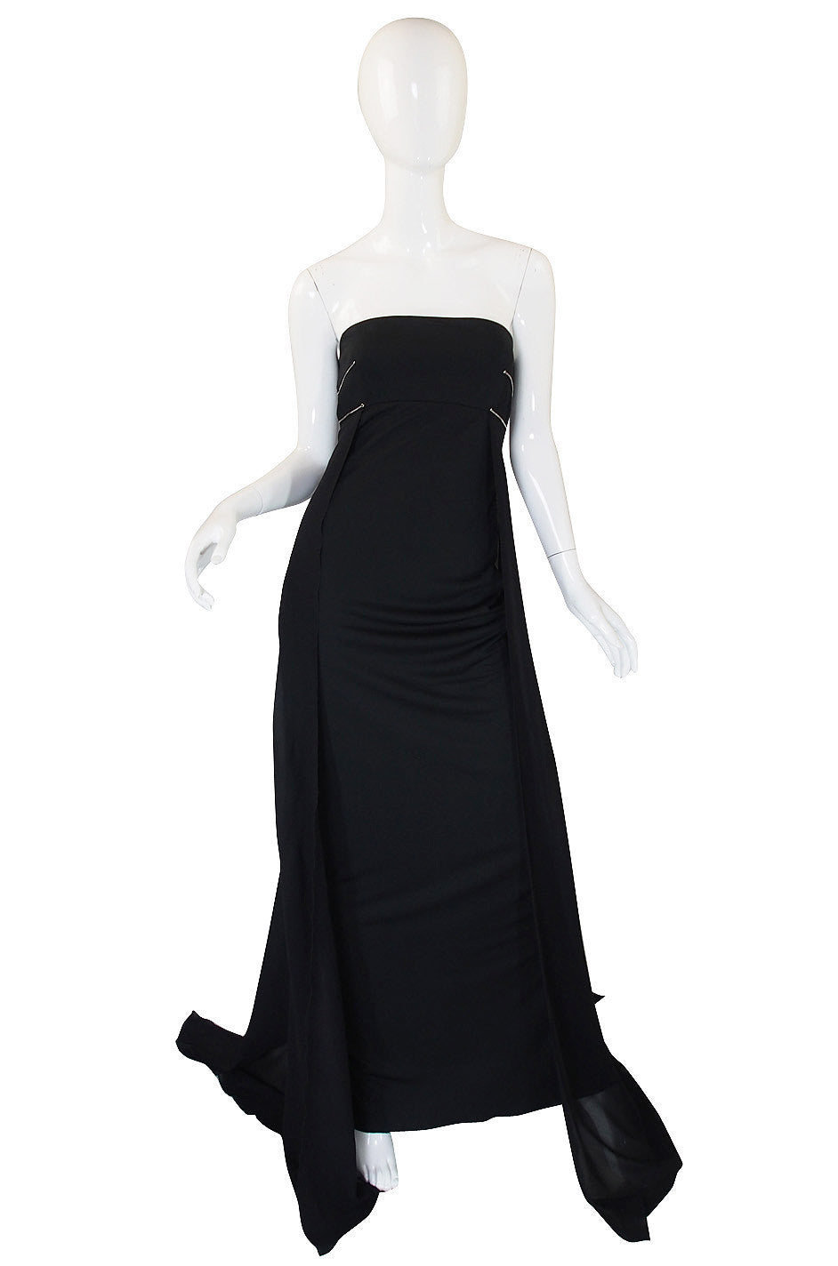 1980s Dramatic Claude Montana Strapless Gown – Shrimpton Couture