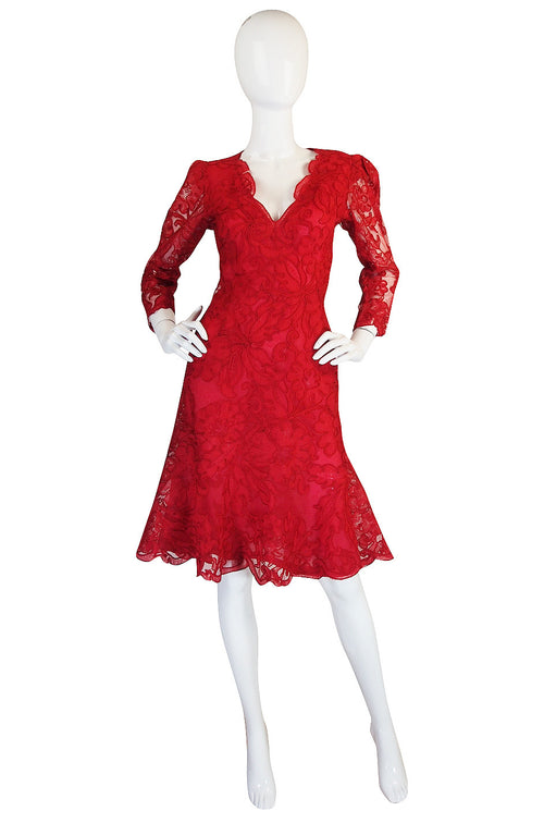 1983 Haute Couture Yves Saint Laurent Lace Dress