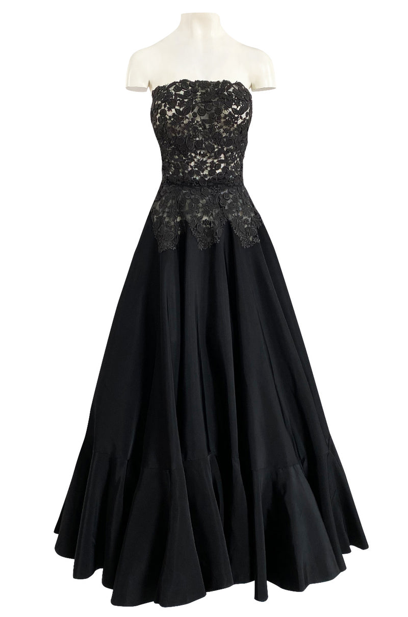 nina ricci black lace dress Nina Ricci Long Lace Dress 34