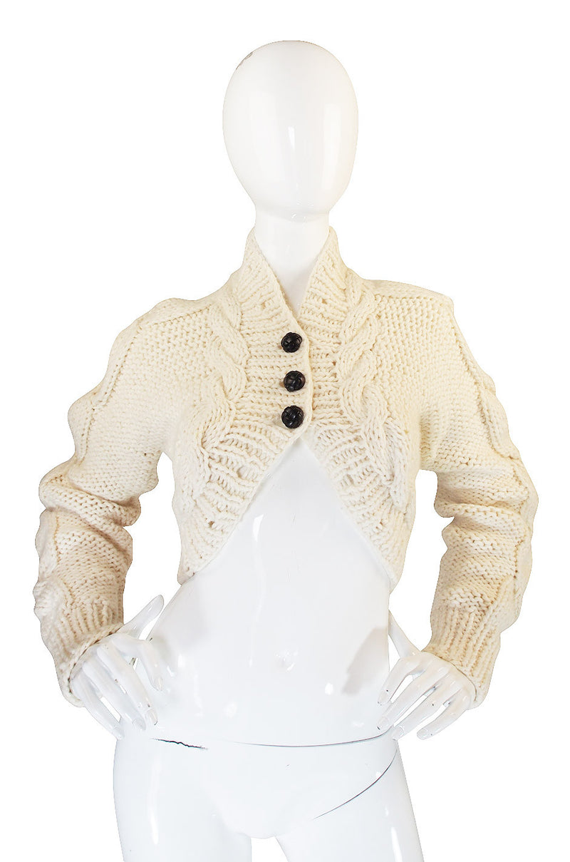 F2005 RTW Alexander McQueen Cable Knit Sweater
