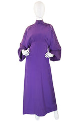 1960s Hand Painted George Halley Couture Gown