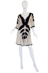 Early 2000s Alice Temperly Silk Knit Plunging Dress