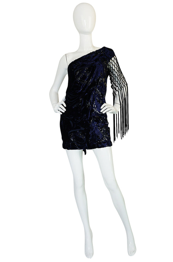 F/W 2010 Peter Dundas for Pucci Fringed Silk Devore Mini Dress