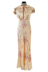 Cutest 1940s Fruit of the Loom Silky Rayon Floral Print Lingerie Dress