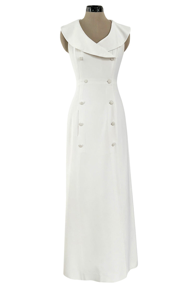 Chic Cruise 1997 Chanel by Karl Lagerfeld White Dress w Large