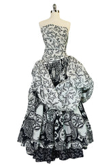 Mid 60s-early 1970s Louis Feraud Couture Cotton BallGown