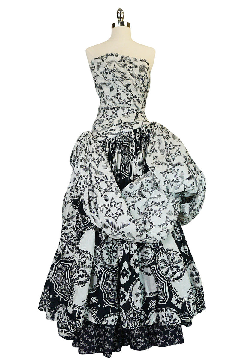 Mid 60s-early 1970s Louis Feraud Couture Cotton BallGown