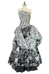 Mid 60s-early 1970s Louis Feraud Couture Cotton BallGown