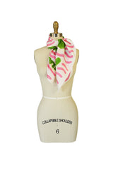 c1970 Hand Painted Print Courreges Cotton Scarf