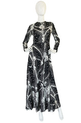 1960s Donald Brooks Rhinestone Scattered Jersey Dress
