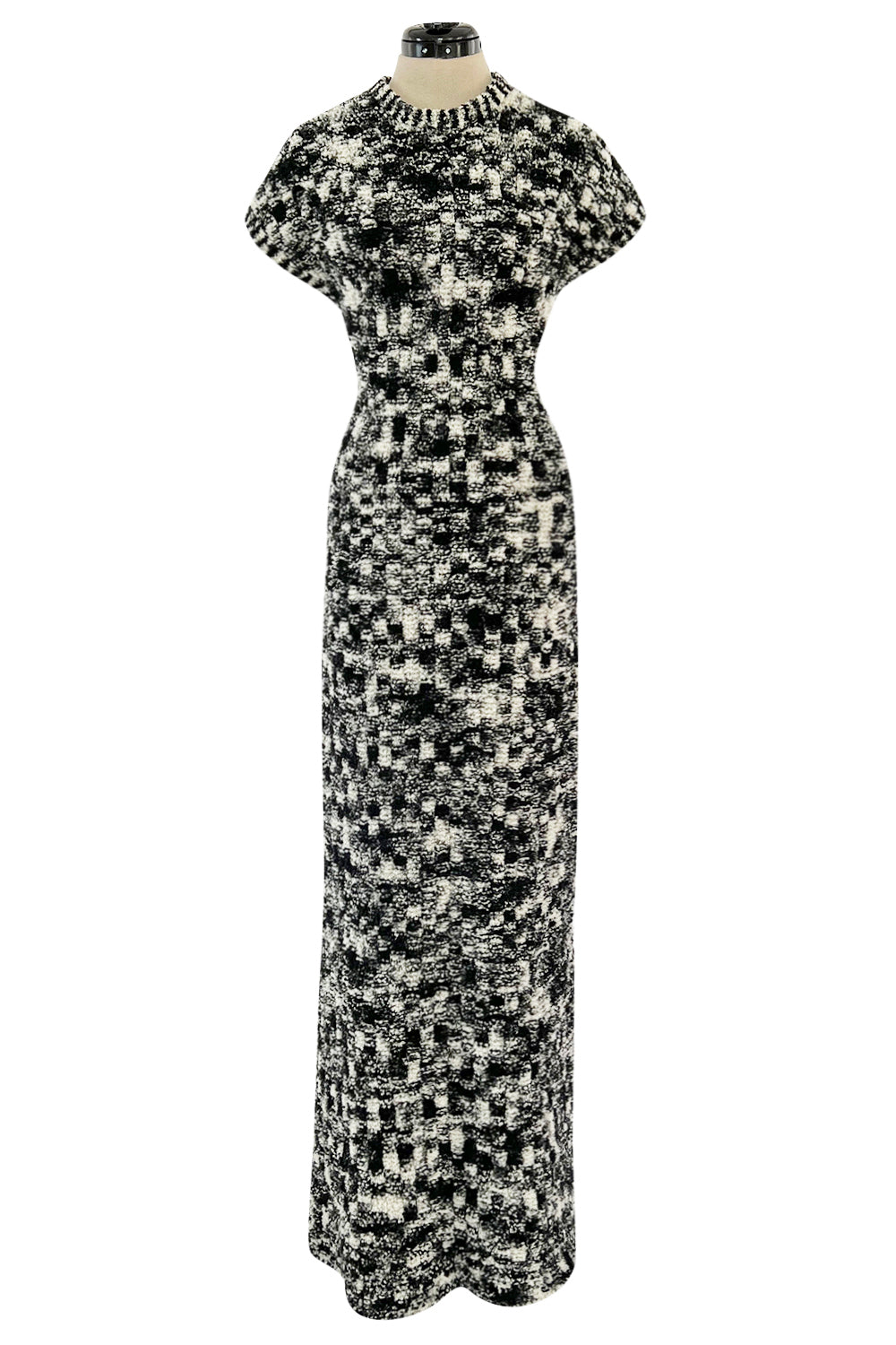 Runway Fall 2011 Chanel by Karl Lagerfeld Black & Ivory Knit Dress w F –  Shrimpton Couture