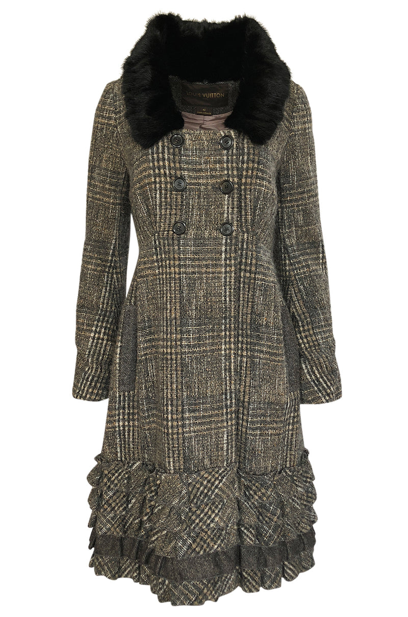 Fall 2006 Louis Vuitton Tweed Boucle Coat with Detachable Collar