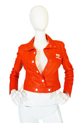 Rare Original 1960s Courreges Orange Vinyl Jacket