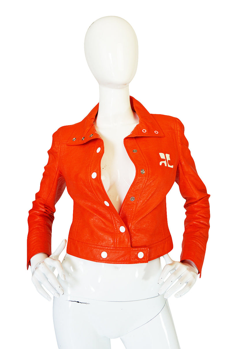 Orange vinyl jacket sale