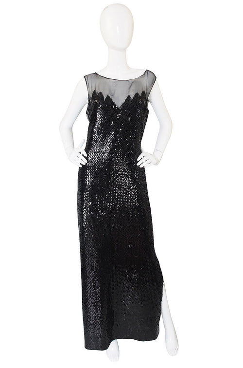 1972 Loris Azzaro Couture Sequin Gown
