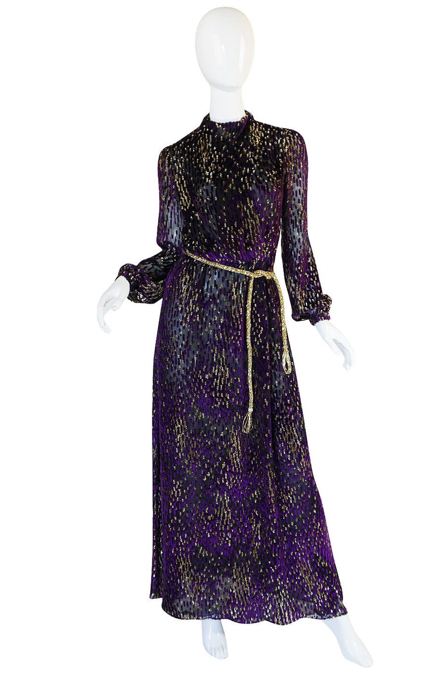 1970s Incredible Velvet Chiffon Lillie Rubin Dress – Shrimpton Couture