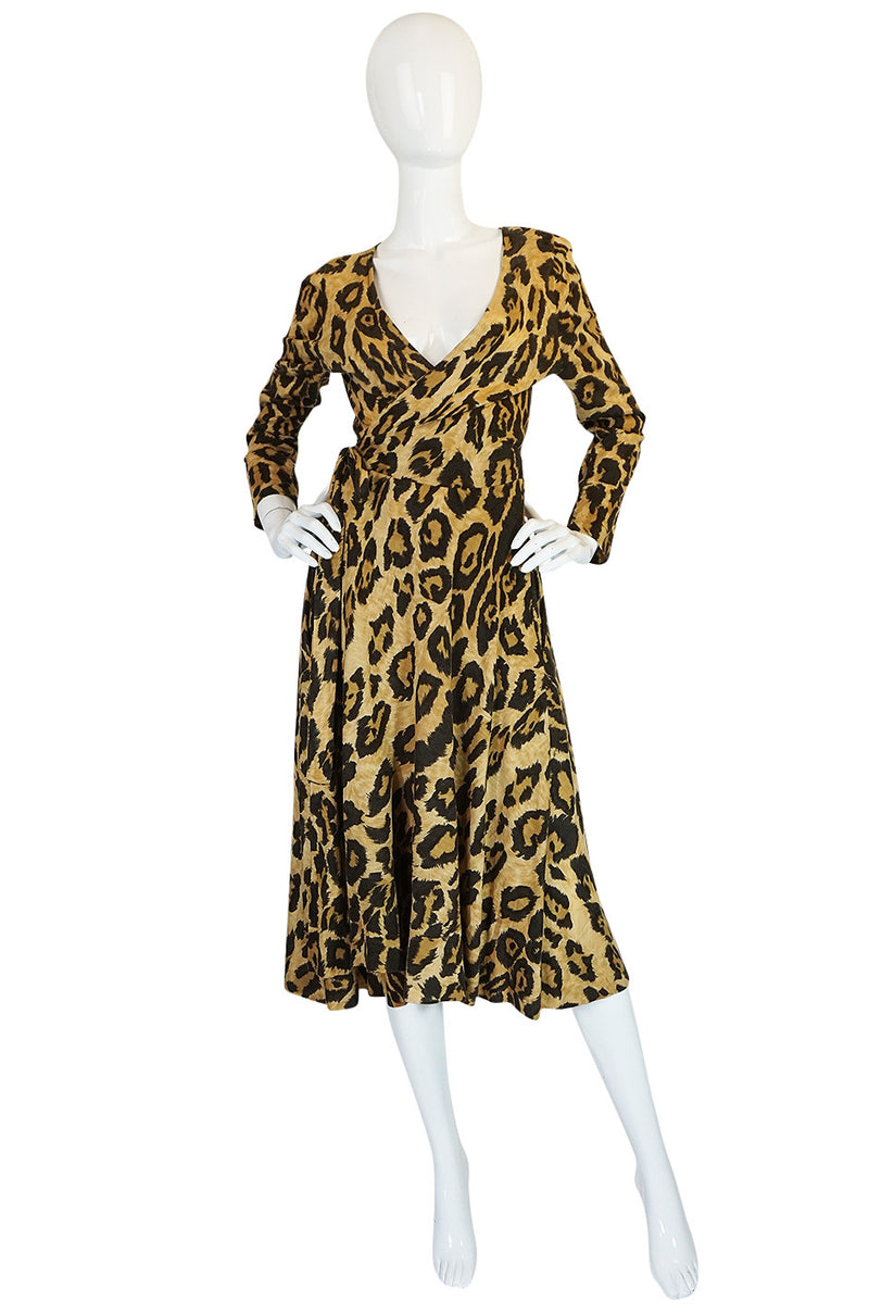 Museum Held 1973 Diane Von Furstenberg Leopard Wrap Dress