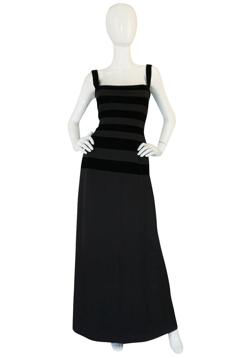 1990s Herve Leger Black Velvet and Silk Bandage Dress – Shrimpton Couture