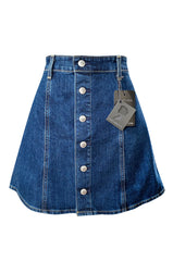 Spring 2015 Alexa Chung for AG Snap Front Denim Flare Skirt