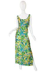 1950s Beaded Fitted Scoop Back Dress