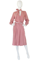 1970s Yves Saint Laurent Dot Dress & Belt
