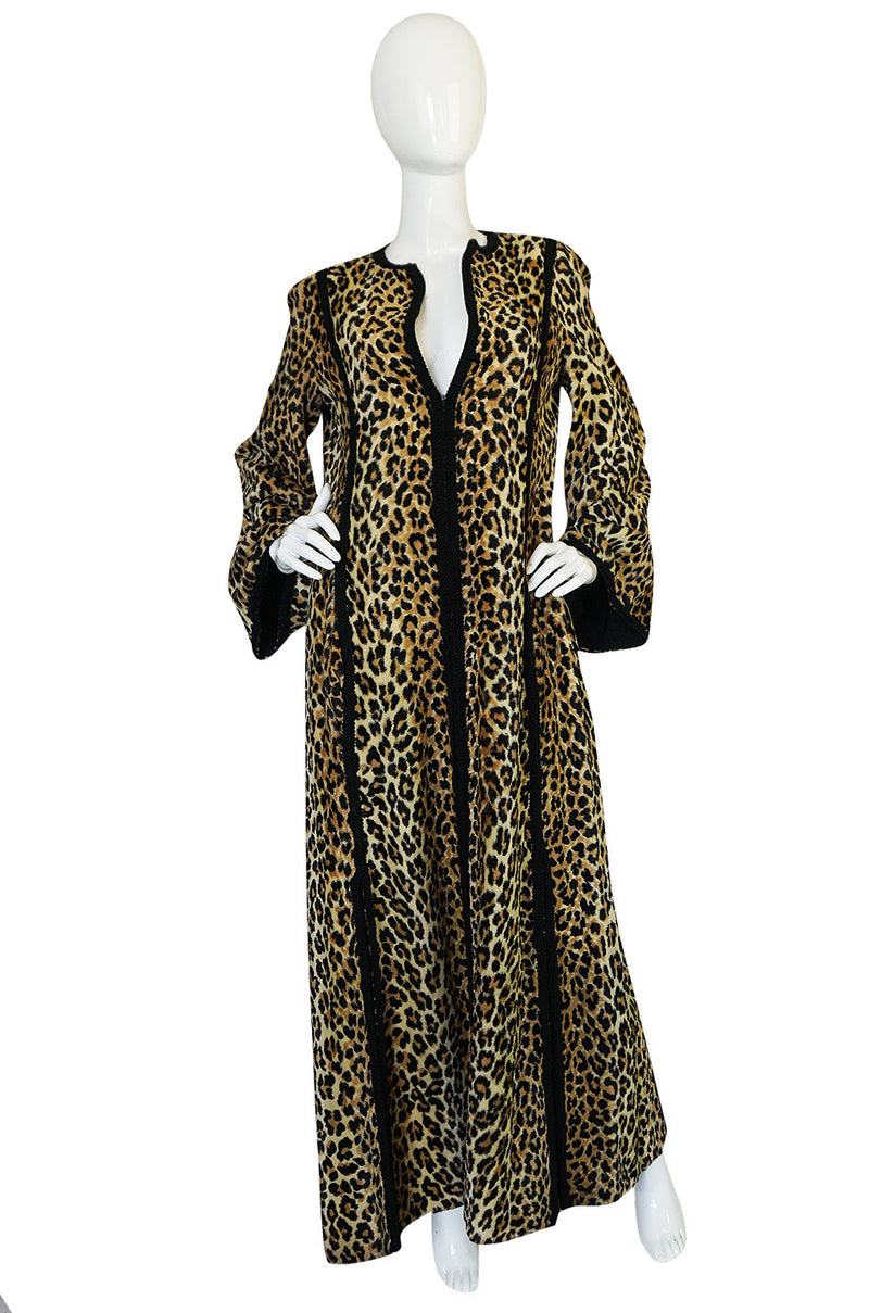 Statement c1969-75 Malcolm Starr Leopard Caftan Dress