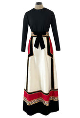 Folkart Feeling 1970s Kent Originals Rick Rack & gold Metallic Detail Applique Dress