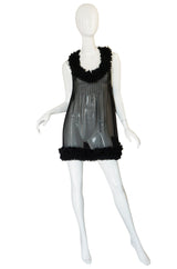 F/W 2006 Chanel Runway Semi-Sheer Silk Baby Doll Dress