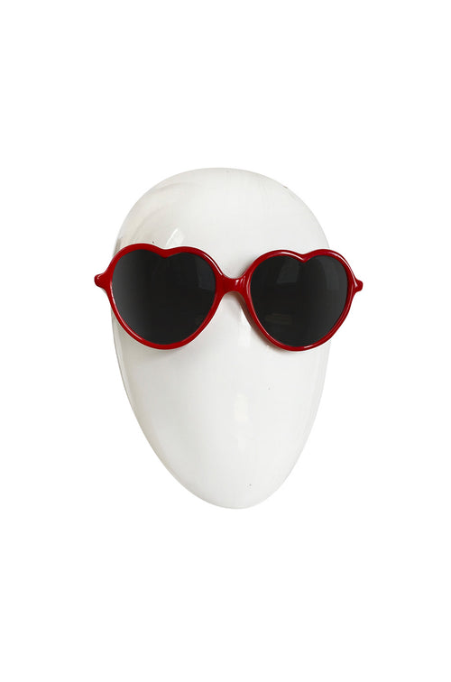 Vintage Big Red Heart Sunglasses w Mirrored Graduated Lenses