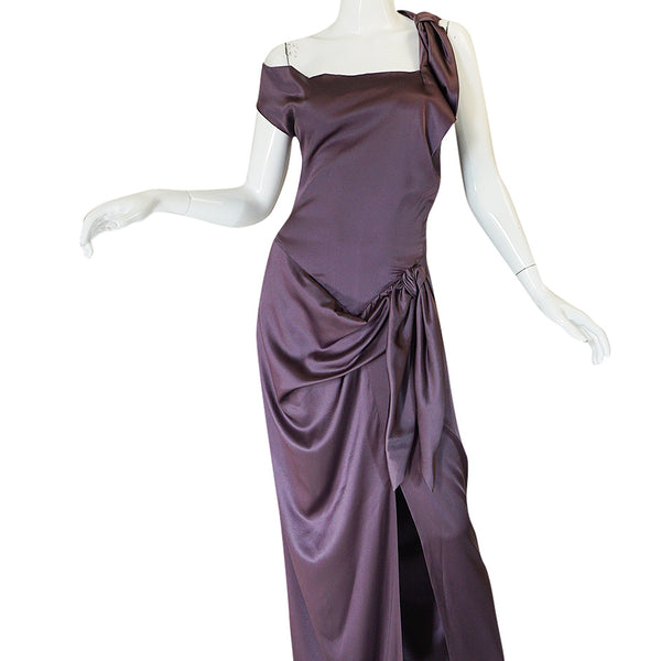 1990s Vivienne Westwood Light Purple Draped Red Label Dress