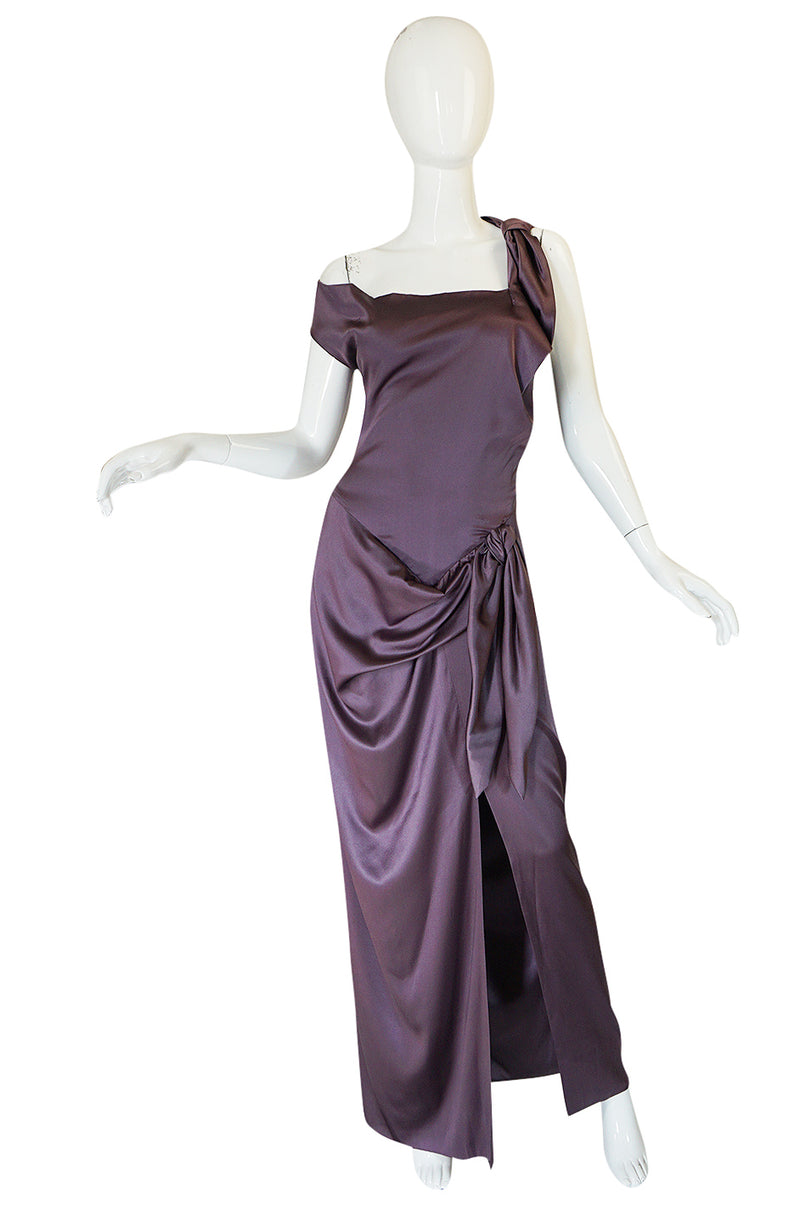 1990s Vivienne Westwood Light Purple Draped Red Label Dress