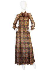 1974 True Haute Couture Chanel Silk Chiffon Dress